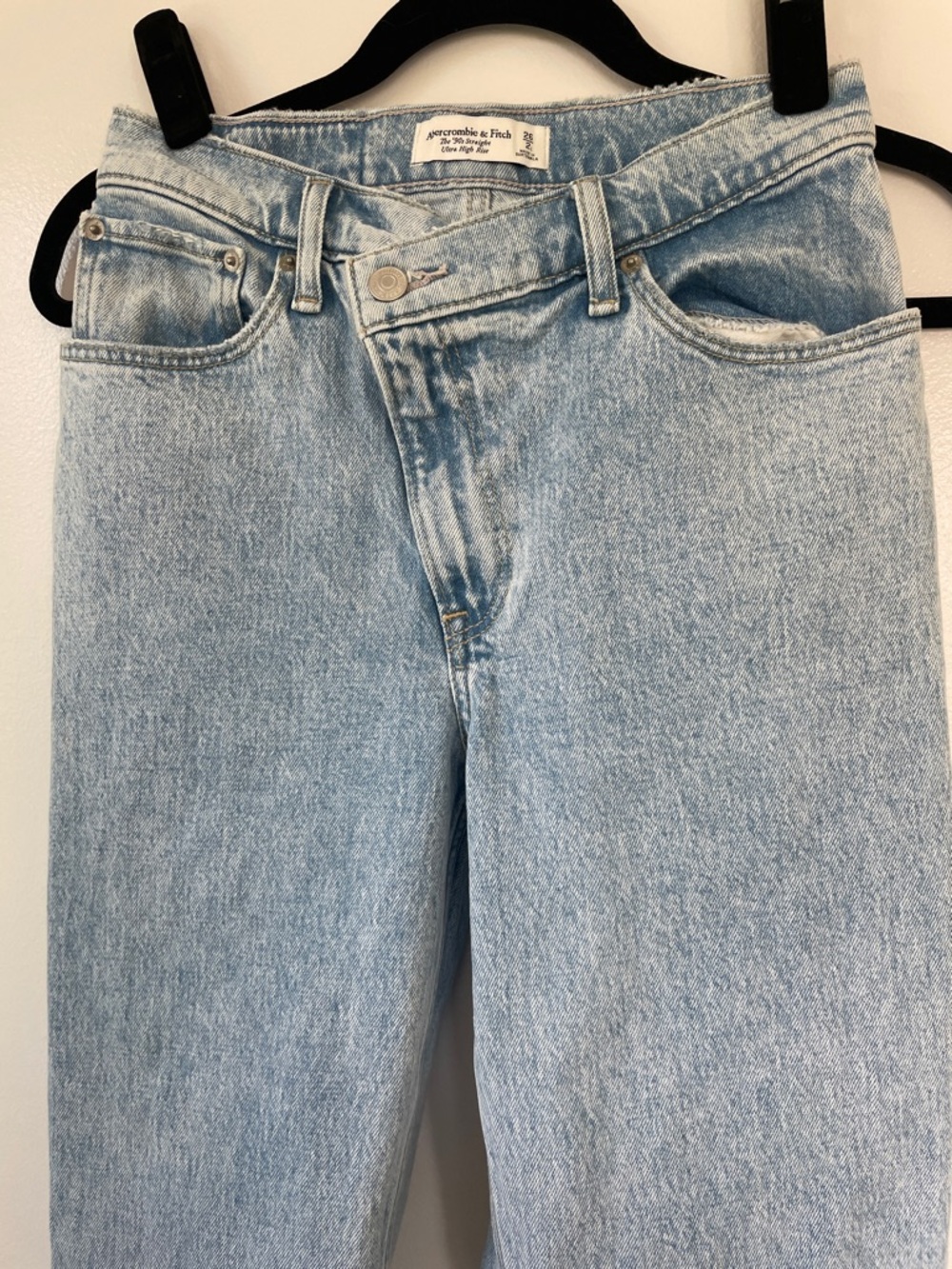 Abercrombie & Fitch Light Blue The 90’s straight ultra high rise WomanJeans 26/2 - Picture 2 of 10